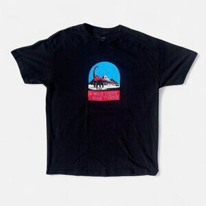 Pleasures Streetwear 'I Was Here' Dinosaur Black Graphic T- Shirt Size Large